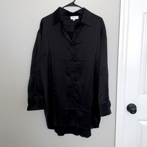 Satin button down dress